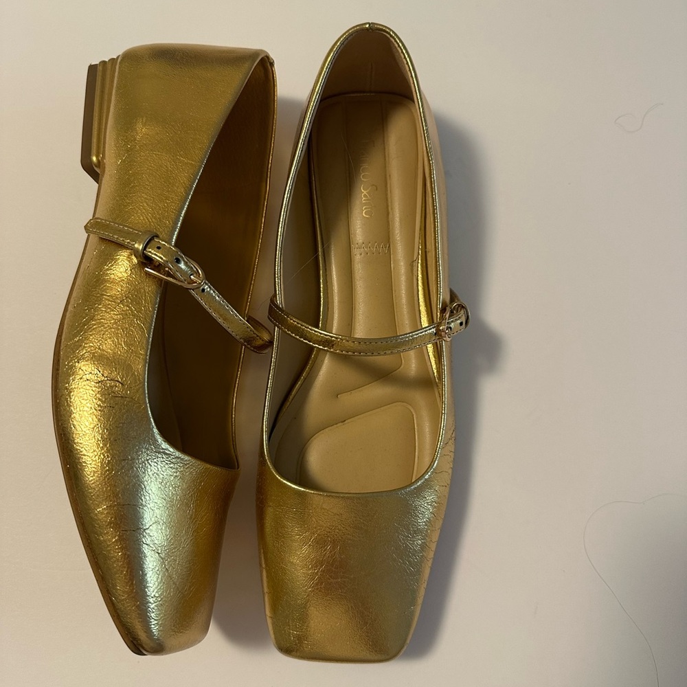 Franco Sarto Gold Women's Mary Jane Flats